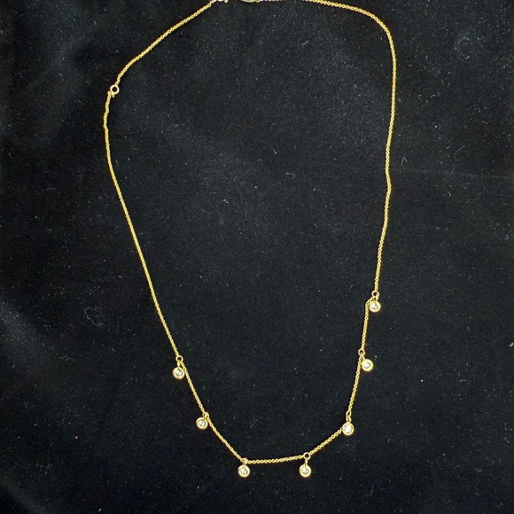 Roberto Coin 18K Yellow Gold Seven-Station Diamond Necklace - Picture 13 of 15